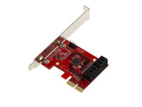 KALEA-INFORMATIQUE Carte contrôleur PCI Express PCIe 3.0 x2 4 ports SATA pour HDD SSD et Port Multiplier avec Chipset ASM1164 - UEFI & Legacy Boot ROM