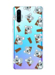 Oihxse Compatible with Huawei P40 Pro Case Cute Koala Cartoon Clear Pattern Design Transparent Flexible TPU Anti-Scratch Shockproof Slim Soft Silicone Bumper Protective Cover-A10