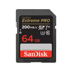 SanDisk Extreme PRO 64GB 200MB/s UHS-I V30 SDXC Memory Card