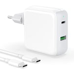 Chargeur 67W pour Mac Book Pro/Air, Adaptateur d'alimentation USB C Compatible avec MacBook Air MacBook Pro 13 14 15 16 Pouces 2024 2023 2022 2021 2020, M1 M2 M3 Laptop, iPad, 2M/6.6FT USB-C Cable