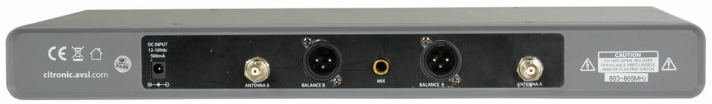 Citronic RU210-N UHF 81Ch 2 x Headset or 2 x Lavalier Radio Microphone Mic Kit