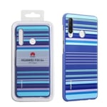Official Huawei P30 Lite Striped Blue Polycarbonate Case - 51993075
