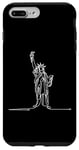 Coque pour iPhone 7 Plus/8 Plus One Line Art Dessin Lady Liberty