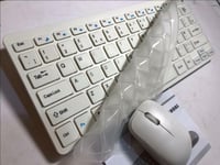 White Wireless MINI Keyboard & Mouse for Samsung 32" Curved Monitor TV Screen