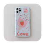 cute Cartoon Anti-fall Pore Egg Strawberry Ice Cream IMD For iphone 7 8 8Plus iphone X XR 11 pro MAX Case Cover Phone Case-Gold-For Iphone XR