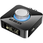 Adaptateur Bluetooth à Affichage NuméRique Intelligent led RéCepteur Audio Bluetooth 5.0 Transmetteur Adaptateur Audio aux 2 en 1 Convertisseur