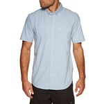 Volcom Everett Oxford Mens Shirt Short Sleeve - Wrecked Indigo All Sizes