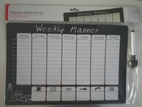 Magnetic Weekly Planner Organiser Calendar Memo Board Reusable Wipeable Fridge
