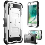 i-Blason iPhone SE 2020 Case / iPhone 8 Case / iPhone 7 Case (4.7 inch), [Armorbox] Full-body built in [Screen Protector] [Full body] [Heavy Duty Protection ] Shock Reduction / Bumper Case (White)