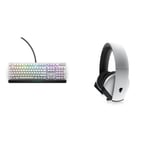 Alienware Clavier Gaming mécanique RVB Extra Plat AW510K - US Int (QWERTY) & Casque de Gaming 7.1 AW510H Lunar Light