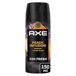 Axe Déodorant Homme Spray Peach Infusion 72h Parfum Prestige 150ml