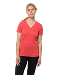 Jack Wolfskin Women's Crosstrail T T-Shirt, Vibrant red, XL