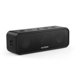 Soundcore 3 by Anker Soundcore, Bluetooth Speaker with Stereo Sound, Pure Titanium Diaphragm Drivers, 24H Playtime, IPX7 Waterproof, Bluetooth 5.0, PartyCast Technology, BassUp, App, Custom EQ