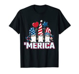 Patriotic Independence Day 4th July American Merica Gnome T-Shirt