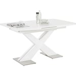 MATBORD i metall, glas, trämaterial 140-175/85/76 cm 