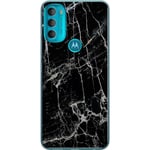 Motorola Moto G71 5G Genomskinligt Skal Marmor Svart