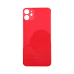 iPhone 11 Baksida Glas med Självhäftande tejp - Röd