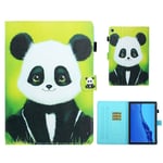 Huawei MediaPad M5 Lite 10 pattern leather flip case - Panda