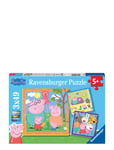 Peppas' Family And Friends 3X49P Toys Puzzles And Games Puzzles Classic Puzzles Multi/patterned Ravensburger