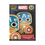 Loungefly POP! Large Enamel Pin MARVEL: GINGERBREAD - Captain America - CAPTAIN AMERICA Large Enamel Pin - Marvel Comics Enamel Pins - Cute Collectable Novelty Brooch - for Backpacks