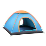 Nuokix Camping Tent, 3-4 Person Pop Up Tent Automatic Lightweight Waterproof Dome Tent For Outdoor,Camping,Hiking,Blue