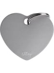 MyFamily ID Tag Basic collection Big Heart Grey in Aluminum