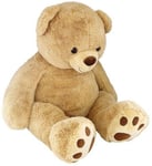 PELUCHE MEGA OURS BEIGE 1 METRE 35 - TEDDY - PELUCHE GEANTE - NICOTOY