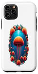 Coque pour iPhone 11 Pro Méduse sous la mer entourée de corail et d'anémone de mer