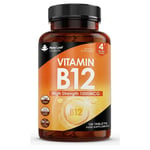 Vitamin B12 High Strength Tablets - 1000mcg Methylcobalamin Supplement 4 Month Supply
