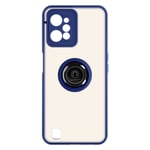Realme C31 Prime Case Bi-material Metallic Ring Video Stand blue