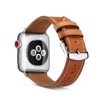 Apple Watch Series 7/6/SE/5/4/3/2/1 - 41/40/38mm - Ægte læder rem - Brun