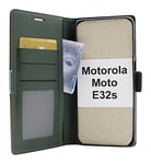 Lyx Standcase Wallet Motorola Moto E32s (Mörk Grön)