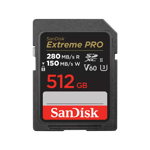 Secure Digital SDXC 512 GB SanDisk Extreme Pro, 280/100 MB/sek, Class 10, UHS-II U3, V60