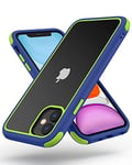 MobNano Coque Compatible avec iPhone 11 360 degrés Antichoc Pro Anti-Rayures Transparente PC/TPU Silicone Etui pour iPhone 11 - Bleu/Vert