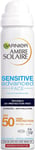 Garnier Ambre Solaire UV Protection Face Mist, SPF 50, Hydrating and Sunscreen,