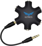 3.5mm Audio Splitter Jack 5 Way AUX Splitter Converter Adapter For Mic Headphone