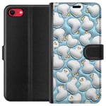 Apple iPhone SE (2022) Plånboksfodral Bubbliga Ankor Blå