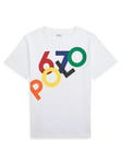 Ralph Lauren Boys Graphic Polo Short Sleeve T-Shirt - White, White, Size 3 Years