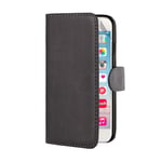 32nd Book Wallet PU Leather Flip Case Cover For Apple iPhone 6 & 6S, Design With Card Slot and Magnetic Closure - Black