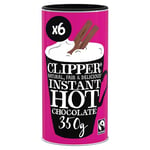 Clipper Instant Hot Chocolate, 2.1kg Hot Chocolate Powder | Bulk Buy (6x350g Tubs) for Home & Office| Eco-Conscious Fairtrade Add Water Hot Chocolate | Luxury Drinking Chocolate, Hot & Cold Milkshakes