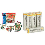 K’NEX Imagine Power and Play Motorised Building Set for Ages 7 and Up, Construction Educational Toy, 529 Pieces & Amazon Basics AA Performance Alkaline Batteries [Pack of 8] - Packaging May Vary