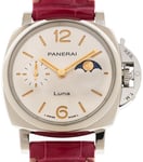 Panerai PAM01180 Luminor Due Hvid/Læder Ø38 mm