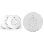 FireAngel Optical Smoke Alarm with 10 Year Sealed For Life Battery, FA6620-R-T2 (ST-622 / ST-620 replacement, new gen) - Twin Pack, White & Fire Angel FA6120-INT Smoke Alarm, White
