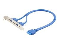 Cablexpert - USB-panel - 20-stifts USB 3.0 överdel (hona) till USB typ A (hona) - 45 cm