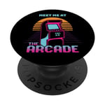Meet Me At The Arcade Machines D'arcade Arcade Retro Gaming PopSockets PopGrip Interchangeable