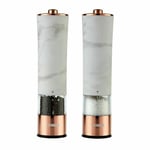Tower T847005WR Electric Salt & Pepper Mill In Marble & Rose Gold - Brand New