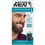 Just For Men Peinture pour barbe et moustache de couleur marron foncé, élimine les cheveux gris et donne un aspect plus épais et plus complet, M45