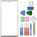 MovTEK Screen Replacement Front Glass Repair Kit Genuine for Samsung Galaxy Note 10 4G/5G (No Touch and LCD Display) with Separation Tool and 3M adhesive Black
