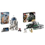 LEGO Star Wars R2-D2 pour Enfants, Garçons et Filles, Modèle de Droïde en Briques & 75360 Star Wars Le Chasseur Jedi de Yoda, Jouet de Construction, The Clone Wars