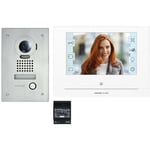 Aiphone - Kit interphone vidéo connecté JOS1FW, commande à distance par smartphone, portier vidéo avec platine encastrée, écran 7 & module wifi